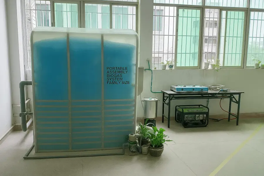 Portable assembly biogas system