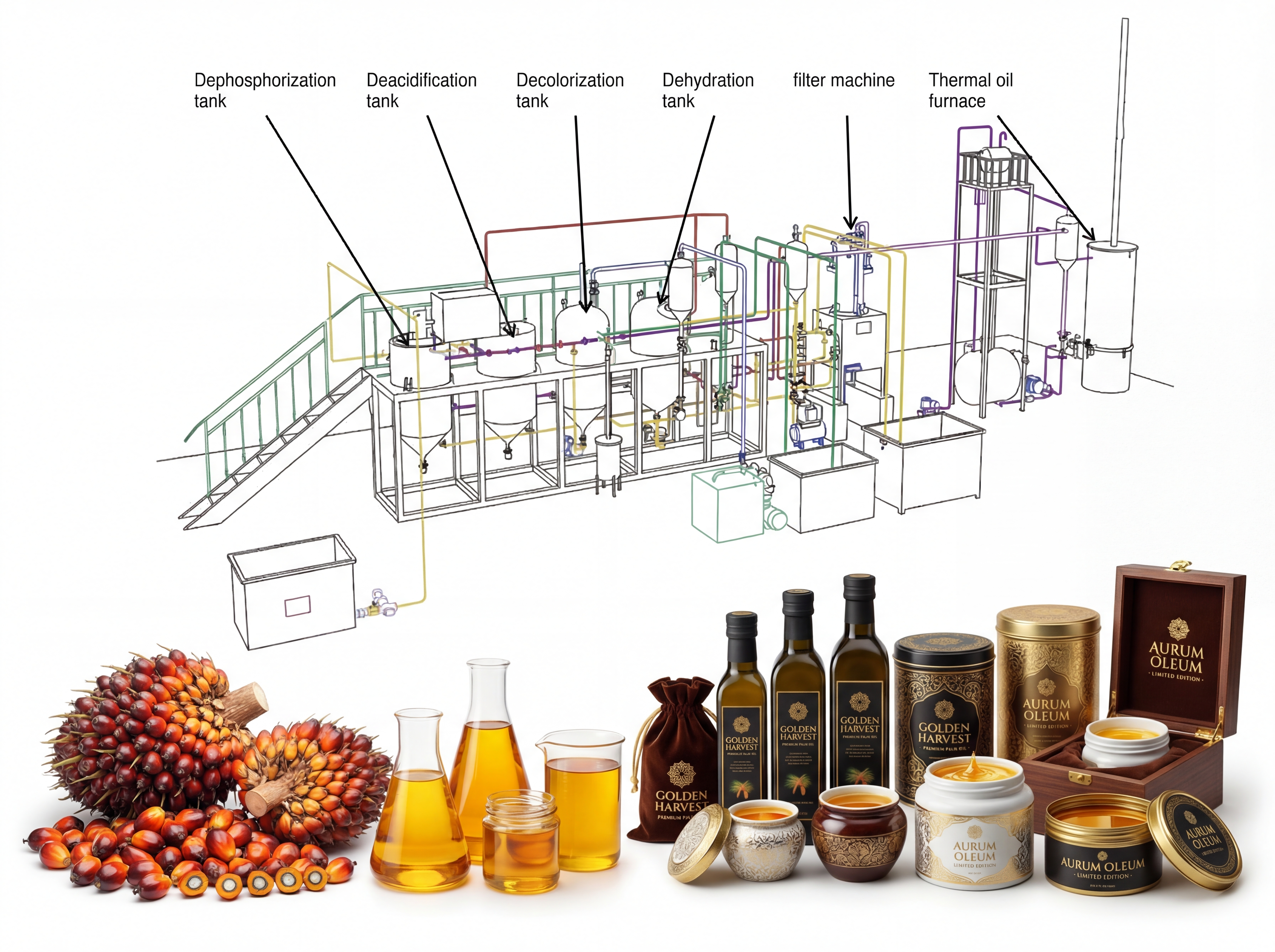 500L/D Turnkey Edible Oil Refinery2